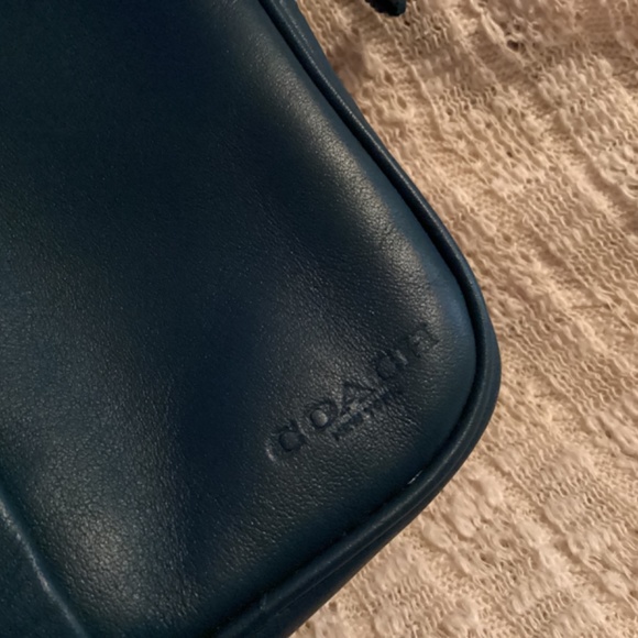 Coach Teal Blue Leather Hybrid Pouch Belt Bag Unisex - Picture 6 of 10